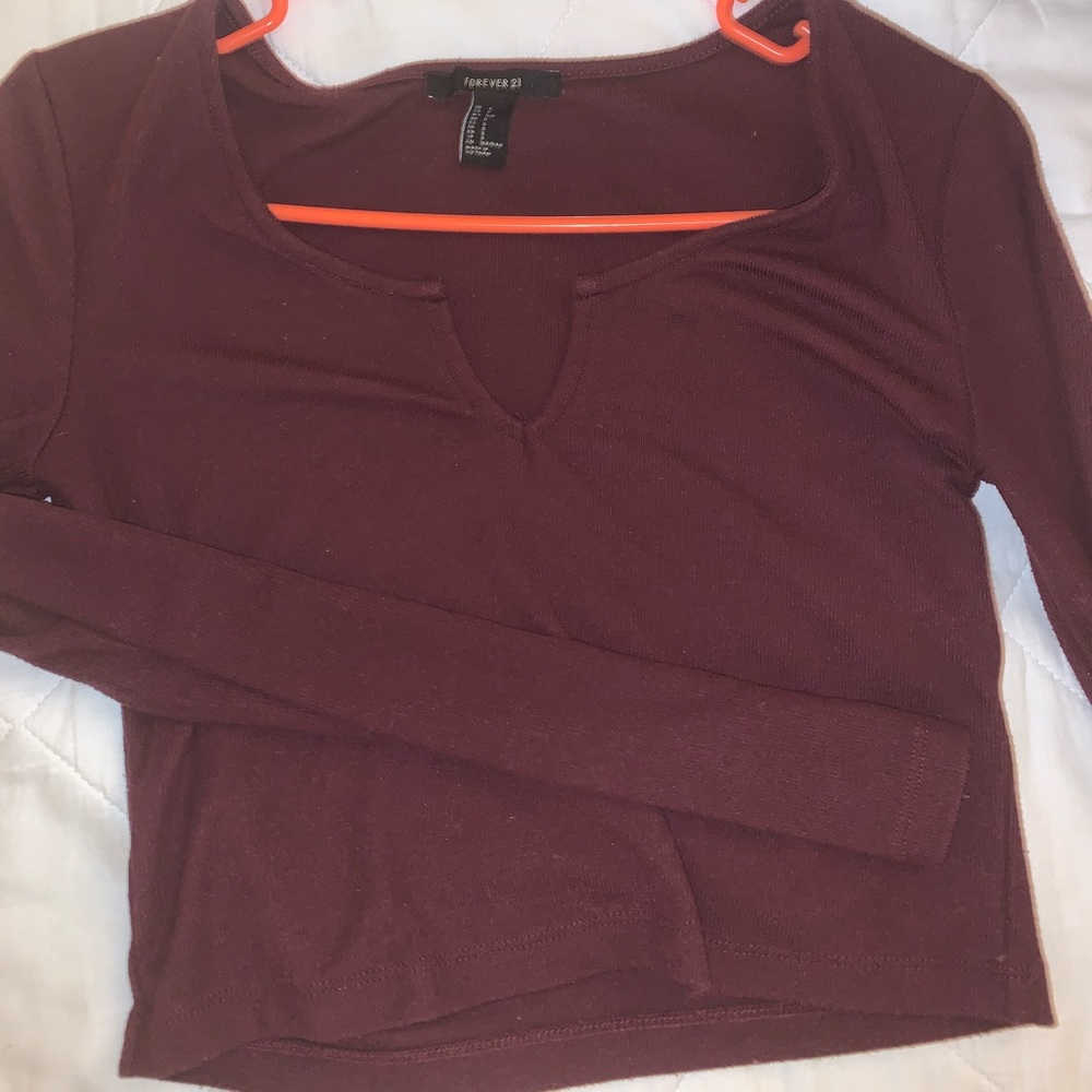 Forever 21 Crop Top Long Sleeve SMALL